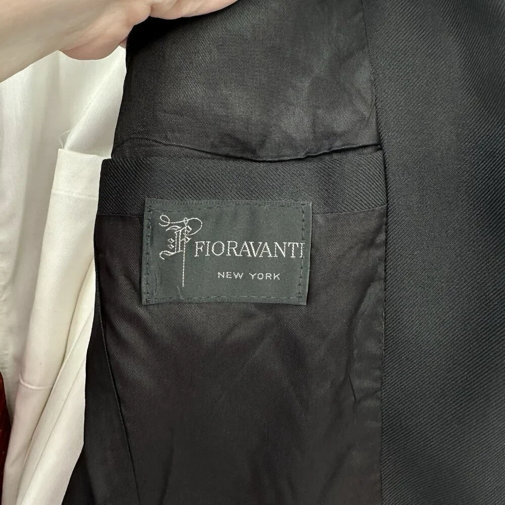 FIORAVANTI jacket blazer sport coat black 36S two button vintage 70s retro